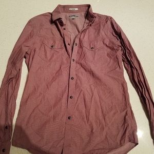 Express pearl snap button up